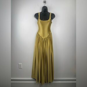 Delfi Collective Women Oriana Sleeveless Satin Maxi Dress Size Small